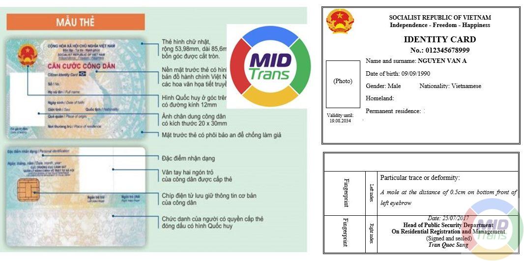 Dịch thuật căn cước chuẩn xác tại MIDTRANS