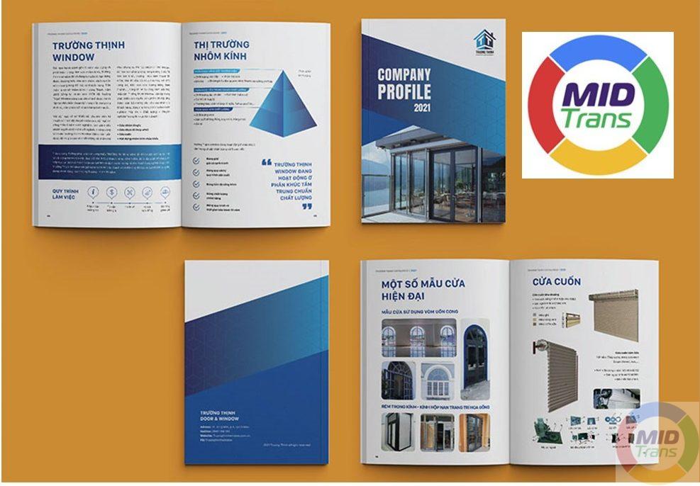 Dịch thuật Catalogue, brochure cho khách hàng tại Quảng Bình