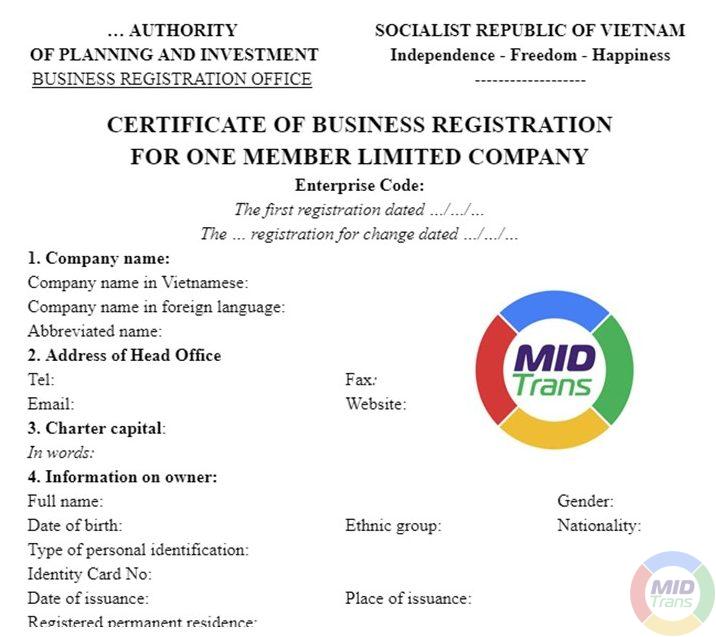 Dịch thuật ĐKKD chuẩn xác tại MIDTRANS