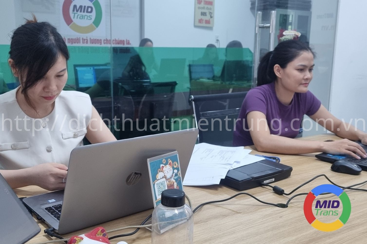 Văn phòng làm việc chuyên nghiệp của Dịch thuật Miền Trung.