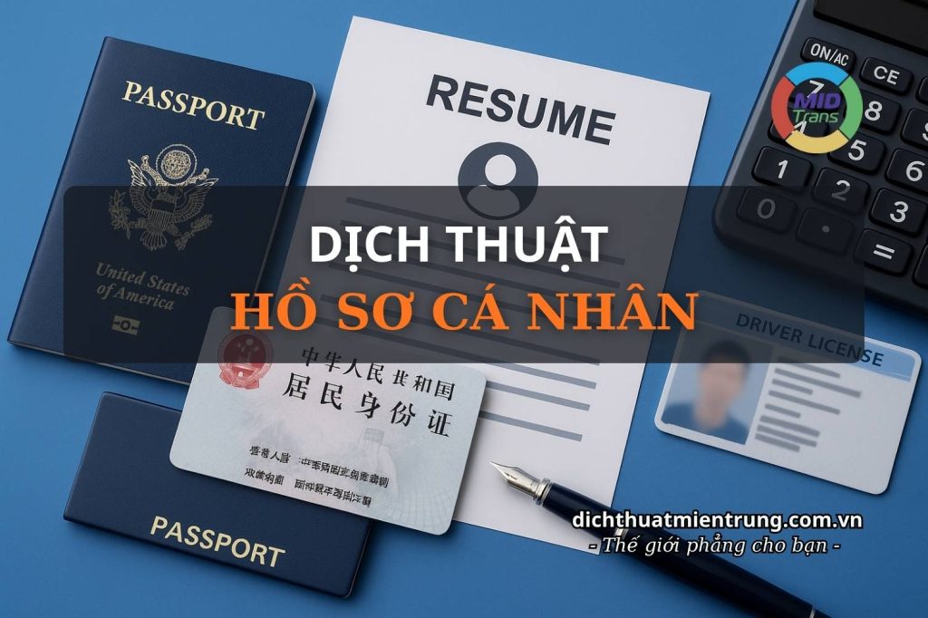 Dịch vụ dịch thuật hồ sơ cá nhân trọn gói, chuyên nghiệp tại Dịch thuật Miền Trung.